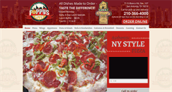Desktop Screenshot of poppyspizzasa.com