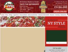 Tablet Screenshot of poppyspizzasa.com